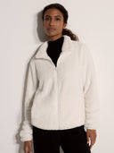 Jaqueta Feminina Bloom em Fleece Off White Upper