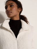 Jaqueta Feminina Bloom em Fleece Off White Upper