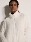 Jaqueta Feminina Bloom em Fleece Off White Upper